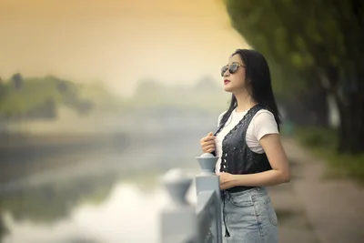 Woman in Vest by Misty Riverside - free people & portraits wallpaper 4866×3244