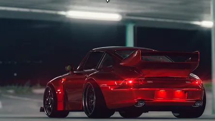 Red Sports Car in Underground Parking Garage - free cars & vehicles wallpaper 1920×1080