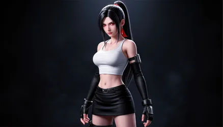 Anime Character in Combat Outfit Against Dark Background - free art & design wallpaper 3840×2194