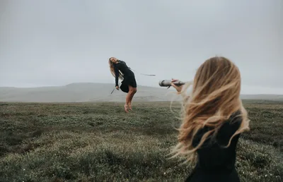 Woman Playing Jump Rope in Open Grassland Field - free wallpaper 4070×2627