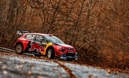 Red Citroën WRC Rally Car On Forest Road - free cars & vehicles wallpaper 4570×2750