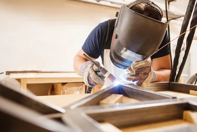 Welder Working on Metal Fabrication Project - free photography wallpaper 5616×3744