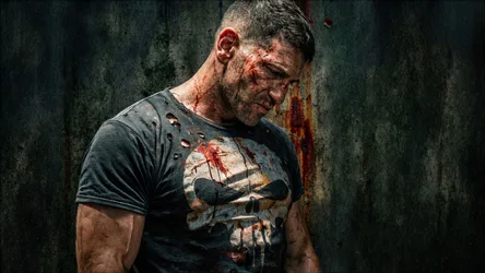 Wounded Man Against Weathered Wall - free movies & tv wallpaper 3839×2160