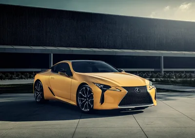 Yellow Lexus LC Sports Coupe in Modern Parking Lot - free cars & vehicles wallpaper 3507×2481