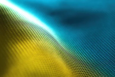 Gradient Mesh Surface with Yellow to Cyan Color Transition - free abstract wallpaper 5120×3414