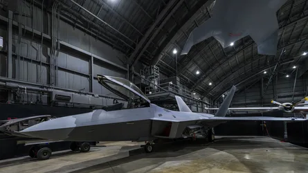 Advanced Fighter Jet in Modern Aircraft Hangar - free cars & vehicles wallpaper 4096×2303