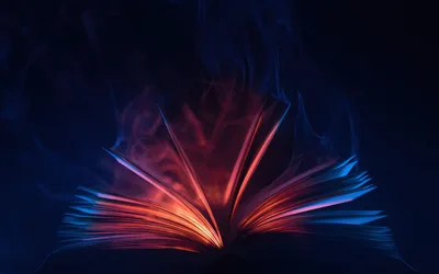 Neon Light Burst With Red and Blue Rays - free dark wallpaper 3719×2324