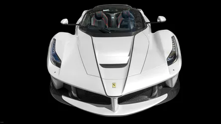 White Ferrari Convertible Sports Car Top View - free cars & vehicles wallpaper 4096×2304