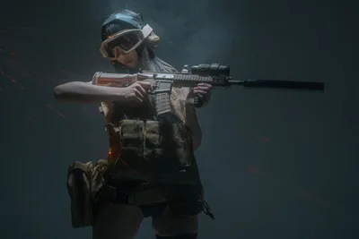 Armed Female Operative in Tactical Gear with Rifle - free people & portraits wallpaper 6500×4333