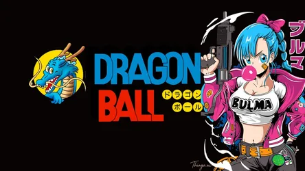 Dragon Ball Logo with Anime Character Artwork - free wallpaper 1920×1080