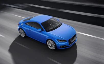 Blue Audi TT Coupe on Dynamic Road Surface - free cars & vehicles wallpaper 4961×3046