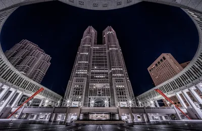 Tokyo Metropolitan Government Building Night Shot - free city & urban wallpaper 6144×3997