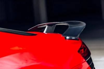 Red Sports Car Rear Wing and Spoiler Detail - free city & urban wallpaper 6720×4480