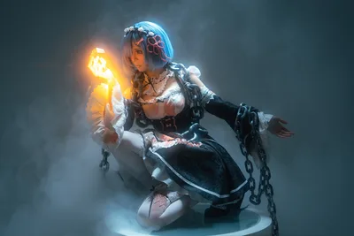 Fantasy Character with Glowing Magic and Chains - free fantasy wallpaper 3840×2560