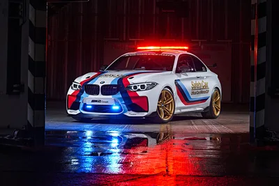 BMW M2 Coupe Safety Car with Emergency Lights - free cars & vehicles wallpaper 4096×2734