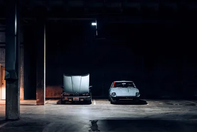 Classic Cars in Underground Parking Garage at Night - free cars & vehicles wallpaper 5963×3975