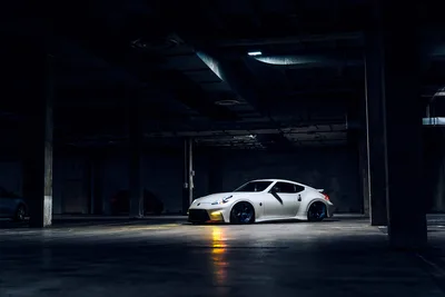 White Sports Car in Dark Underground Parking Garage - free cars & vehicles wallpaper 5972×3981