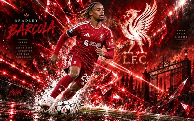Bradley Barcola Liverpool FC Player Promotional Wallpaper - free wallpaper 3840×2400