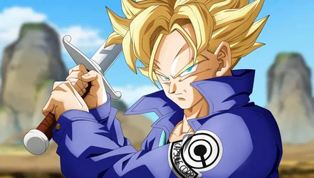 Super Saiyan Warrior in Blue Battle Suit - free cartoons & comics wallpaper 7000×3964