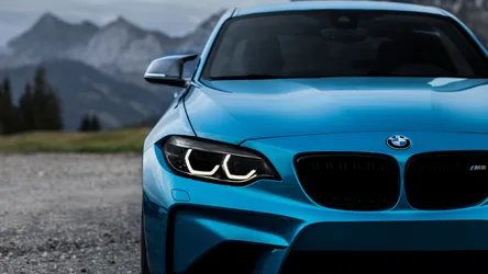 Blue BMW M440i Sports Car in Mountain Landscape - free cars & vehicles wallpaper 3904×2196