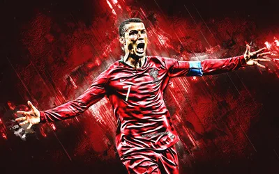 Football Player In Red Jersey Celebrating With Arms Spread - free wallpaper 2880×1800