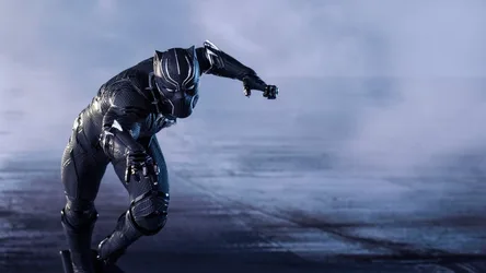 Black Panther Running on Beach at Dusk - free movies & tv wallpaper 1920×1080