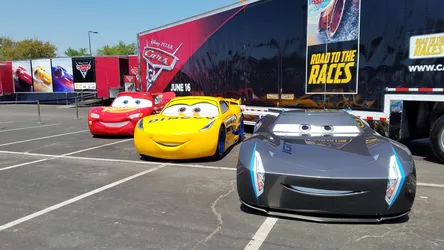 Cars Movie Characters Display at Promotional Event - free cartoons & comics wallpaper 2560×1440