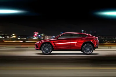 Red Sports SUV Speeding Through Night City - free cars & vehicles wallpaper 4096×2713