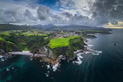 Coastal Cliffs And Green Valleys Over Atlantic Ocean - free wallpaper 5989×3993