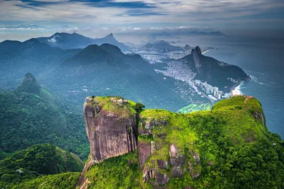 Rio de Janeiro Coastal Mountains and Urban Landscape - free wallpaper 4027×2685