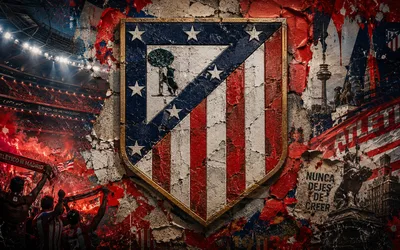 Atletico Madrid Crest With Stadium And Urban Imagery - free sports wallpaper 3840×2400