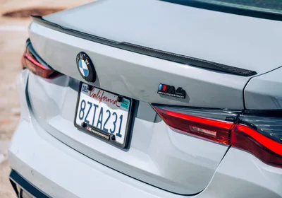White BMW M Competition Sedan Rear Detail Shot - free cars & vehicles wallpaper 6393×4480