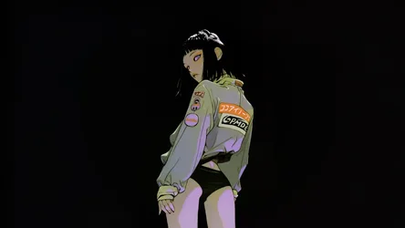 Cyberpunk Street Angel - free anime wallpaper 1920×1080