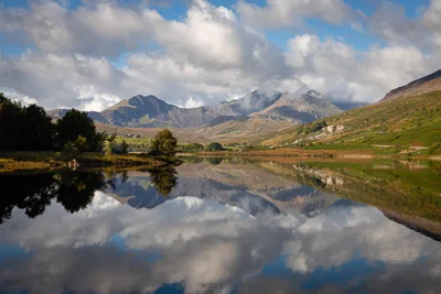 Mountain Reflection in Still Highland Lake - free landscapes wallpaper 5759×3839