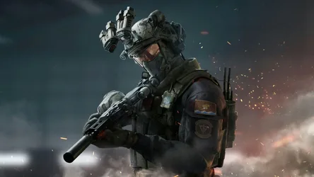 Armed Soldier in Combat Gear with Futuristic Weapon - free gaming wallpaper 3840×2160