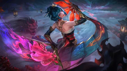 Mystical Warrior with Flowing Magical Robes in Fantasy Sky - free gaming wallpaper 3840×2160