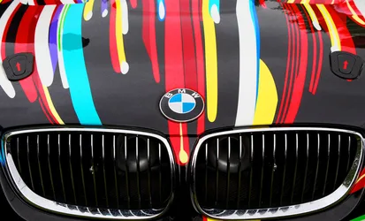 Colorful BMW Art Car Hood with Kidney Grille - free cars & vehicles wallpaper 3300×2000