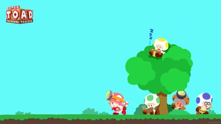 Captain Toad's Peaceful Adventure Under the Big Tree - free gaming wallpaper 1920×1080