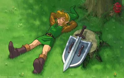 Link's Rest in Hyrule Forest - free gaming wallpaper 1920×1200