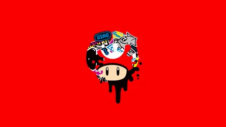 Mario & Splatoon 35th Anniversary Splat - free gaming wallpaper 3840×2160