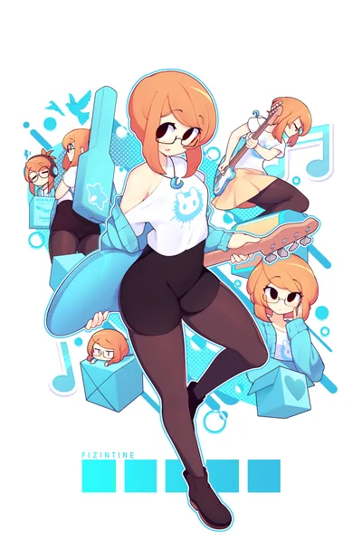 Fizintine's Musical Vibes - free anime wallpaper 3300×5100