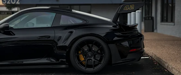 Black Porsche GT3 RS Performance Beast - free wallpaper 3440×1440