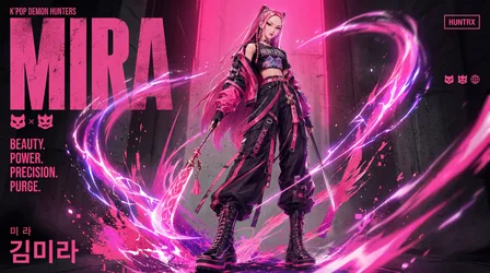 Mira K'pop Demon Hunter Character Promotional Wallpaper - free anime wallpaper 5504×3072