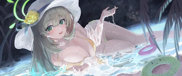 Celestial Waters: Nonomi's Enchanted Swim - free wallpaper 3561×1500
