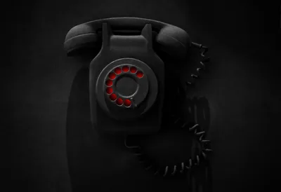 Vintage Rotary Telephone with Red Dial Detail - free retro & vintage wallpaper 6144×4212