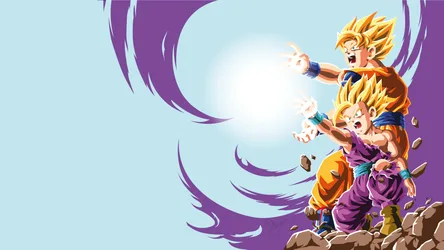 Super Saiyan Warriors in Epic Combat Pose - free cartoons & comics wallpaper 3840×2161