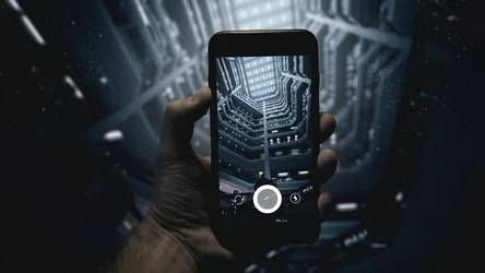 Hand Holding Smartphone Capturing Architectural Interior - free technology wallpaper 2048×1151