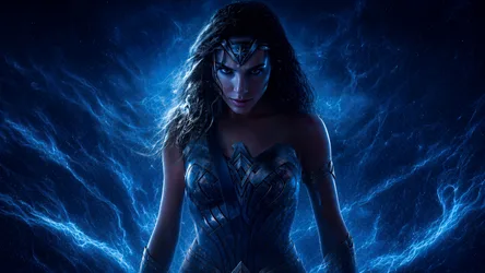 Warrior Woman with Electric Blue Energy Aura - free wallpaper 3840×2160