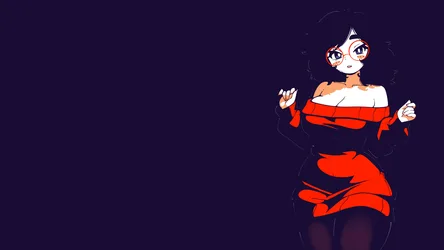 # Stylish Anime Girl in Red Dress - free anime wallpaper 5440×3060