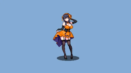 Yor Forger's Halloween Jack O'Lantern Costume - free anime wallpaper 2560×1440